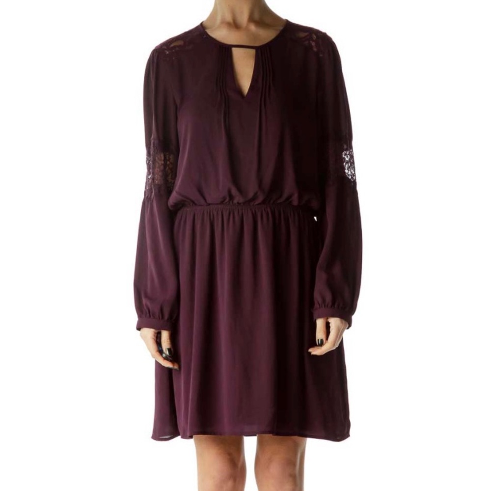 Express Black Lace Detail Long Sleeved Dress *NWT* - Picture 9 of 11